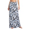 EXCHIC Women's Boho Flod Over Long Maxi Skirt Elastic High
