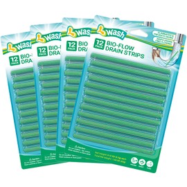 Bio-Flow Drain Strips - 48 Strips | Drain Cleaner & Odor Remover Drain Sticks