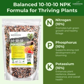 GARDENWISE Balanced 10 10 10 Granular Plant Fertilizer for Lawns Gardens and Indoor Plants