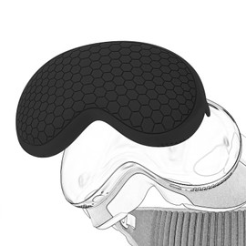 Geekria VR Headset Shell Protective Cover Compatible with Apple Vision Pro, Silicone Soft Screen Protector, Light & Durable Front Face Accessories Comprehensive Protection for VR