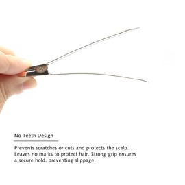 Yamel 24 Pieces Hand-held Crimped Hair Clip with Holes Curl Clips 9cm No-Trace Sectioning Silver Hairclips Crocodile Clips for Salon and Home Cutting Hairdresser