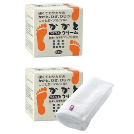 Azuma Shoji Heel, Smooth Cream, 3.5 oz (100 g) x 2, Unscented, Dry Hard Heels, Knees, etc. Foot Pack, Travel Beauty