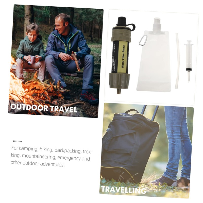 Kisangel Abs Portable Water Purifier Outdoor Water Filter Camping Safe