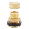 Carvedexquisitely Brass Tank Bulkhead Fitting With Plug,Double 1/2" Female NPT