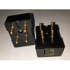 conect-it 4-Prong to RJ-11 Modular Telephone Jack Plug Adapter Black New lot of 2 pcs