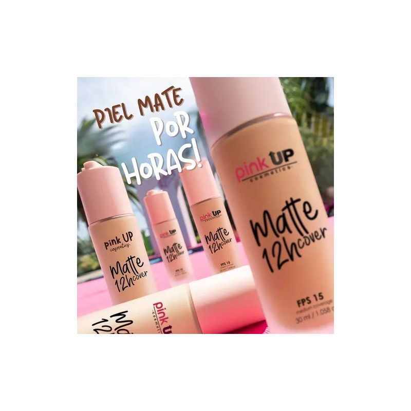 Pink Up, Maquillaje Liquido, Acabado Matte, Larga Duración