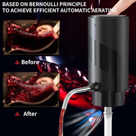 RICANK Wine Opener Day Gift Set with Electric Wine Bottle Opener Electric Wine Decanter Electric Wine Aerator and Pourer Wine Stopper Foil Cutter 4-in-1 Wine Accessory Set Rechargeable and Automatic