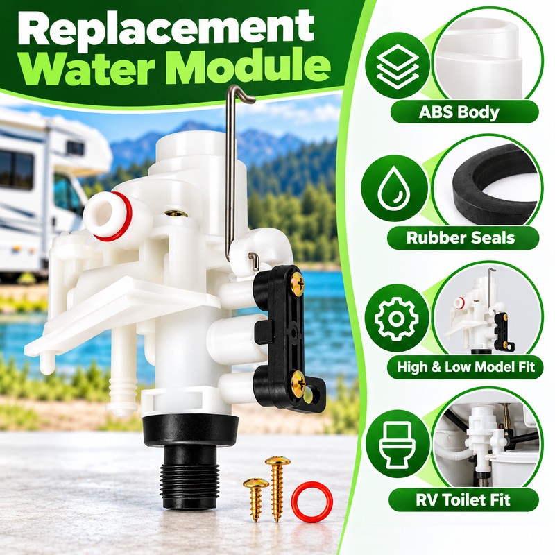 31705 RV Toilet Water Valve Replacement Kit for Thetford Aqua
