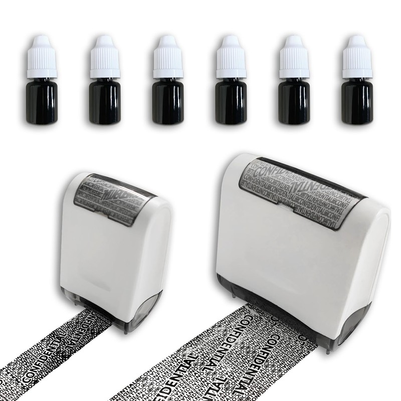 ArtBeek Identity Theft Protection Roller Stamp, 2 Pack Roller Address
