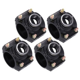 Yosoo Tee Pipe Fittings, Aging Drain Saddle Clamp Plastic G1 Female Thread for 63mm Diameter Pipes