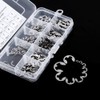 Walfront Stainless Steel E-Clip Kit, 120Pcs Retaining Snap Rings Assortment
