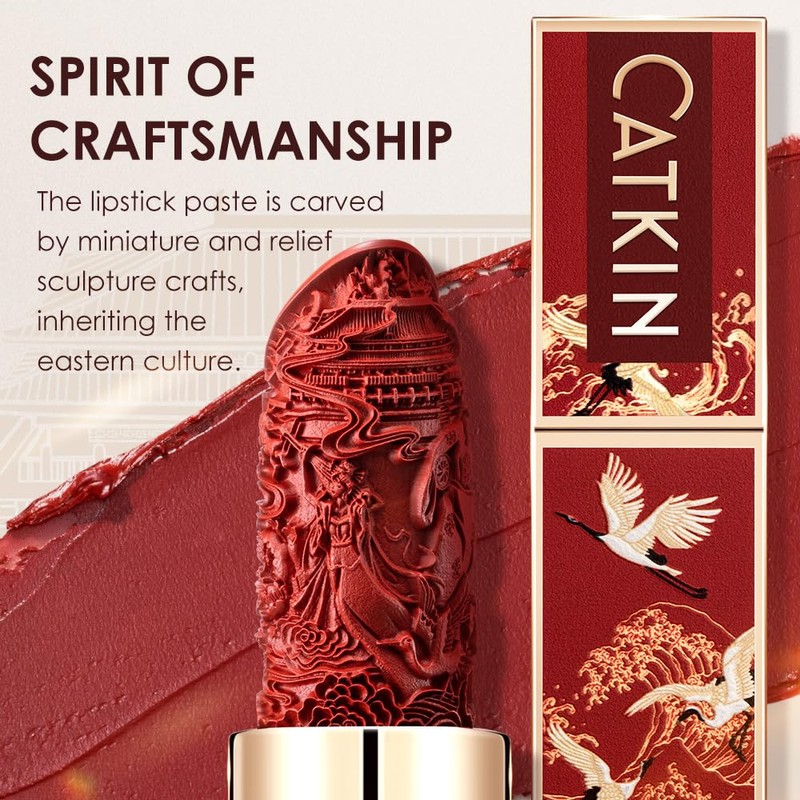 CATKIN Long Lasting Matte Lipstick, High Impact Red Lipstick with