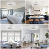 Oaks Aura 20 Inch Low Profile Ceiling Fans with Lights,Flush