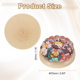 sourcing map Pin Cushions Sewing Cute Needle Japanese Style Cushion Needle Holder Pincushions Magnetic Top Wooden Base for Sewing Quilting Needlework DIY Crafts, Flower