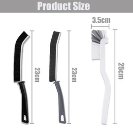 Zamety Pack of 8 gap cleaning brushes, joint brush bathroom, hard bristles, corner cleaning brush, door window rails, cleaning brush, floors bathroom and kitchen