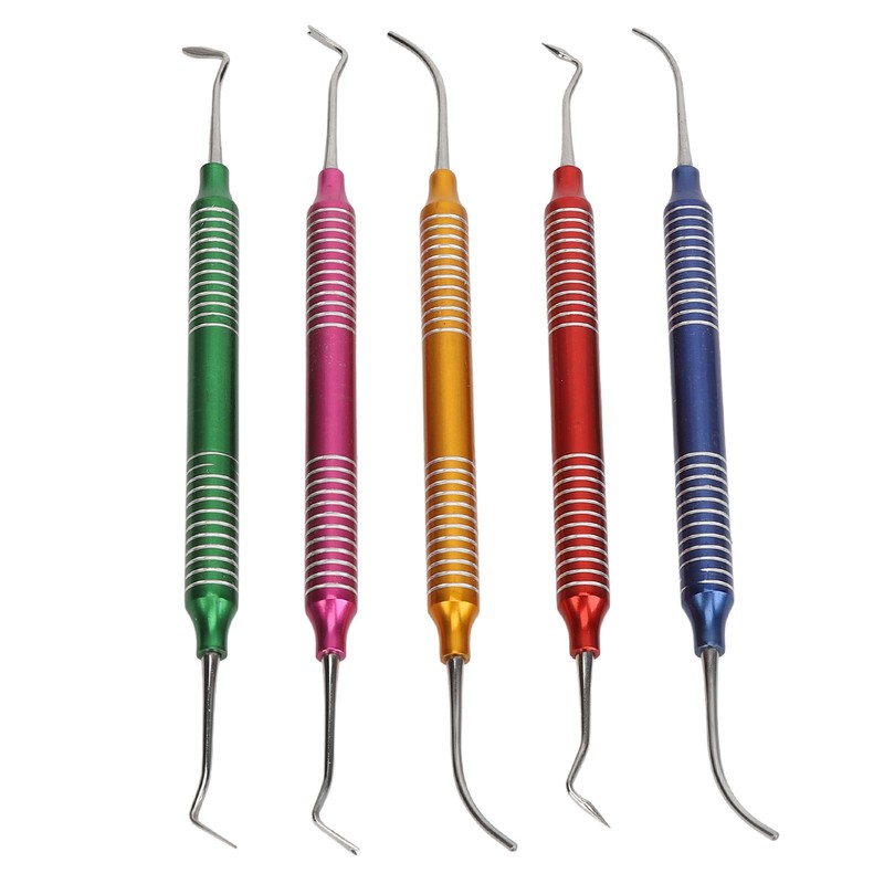5Pcs Dental Gracey Curettes Curette Hand Scaler Universal Surgical Instrument