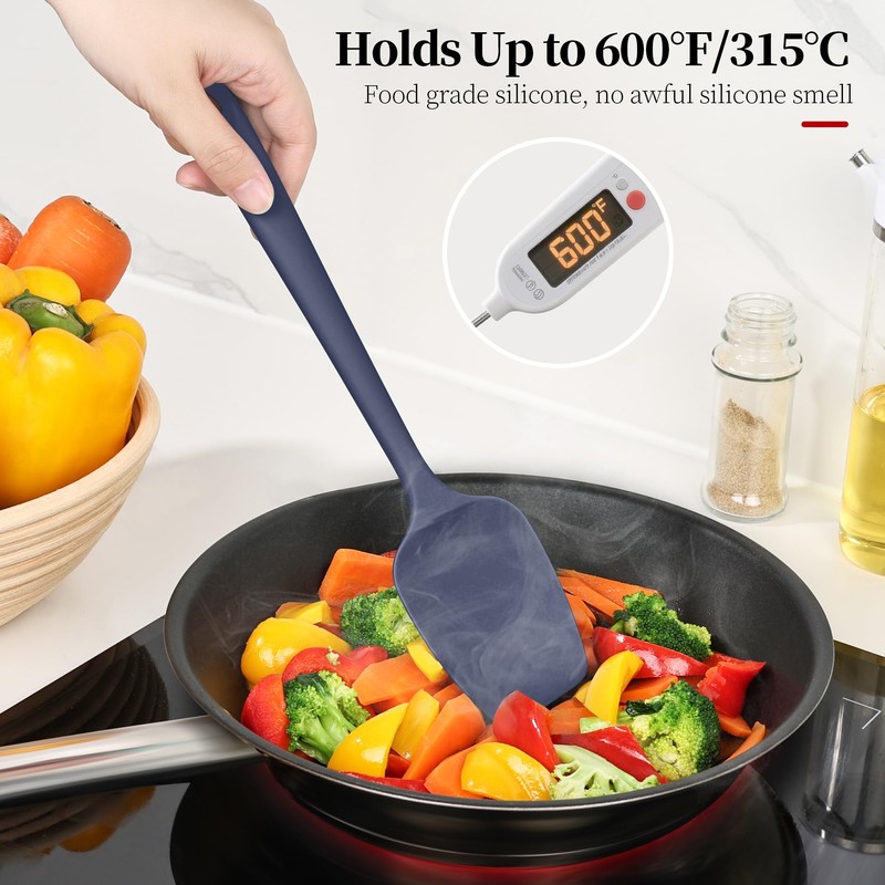 Lilybeam 600ºF Heat Resistant Spatulas, High Heat Food Safe Semless