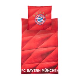 FC Bayern München Bed Linen with Logo Microfibre 135 x 200 cm Red