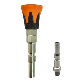 M&M Smartek High Pressure Nozzle with Protection for Nilfisk Neptune Kränzle KEW WAP Alto - Flat Jet Nozzle 25° Stainless Steel - 280 Bar - Quick Coupling D12 - Colour Coded (Orange)