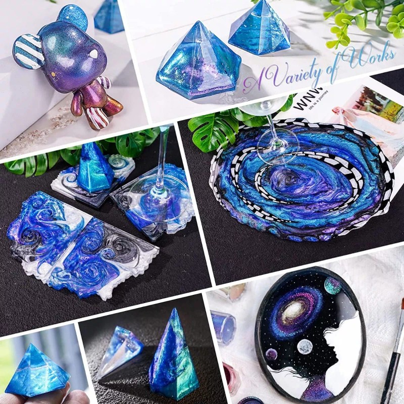 Let's Resin Lets Resin 36 Set Polvo Mica Epoxy Pigmento