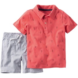 Carter's 229g113 Baby Printing Kit (2 Pieces), coral red