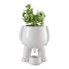 Generic Whimsical Peeing Figurine Resin Planter, Humorous Garden & Outdoor Decor, Ideal for Succulents & Small Plants, Indoor Humor Decor