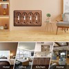 YDJSA 4-Gang Four Light Switch Plate Handcrafted North American Walnut