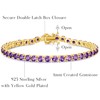 FANCIME Amethyst Bracelet Gold Tennis Bracelets February Birthstone Sterling Silver