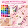 1435 Pcs Glass Beads for Bracelet Making kit, 34 Colours