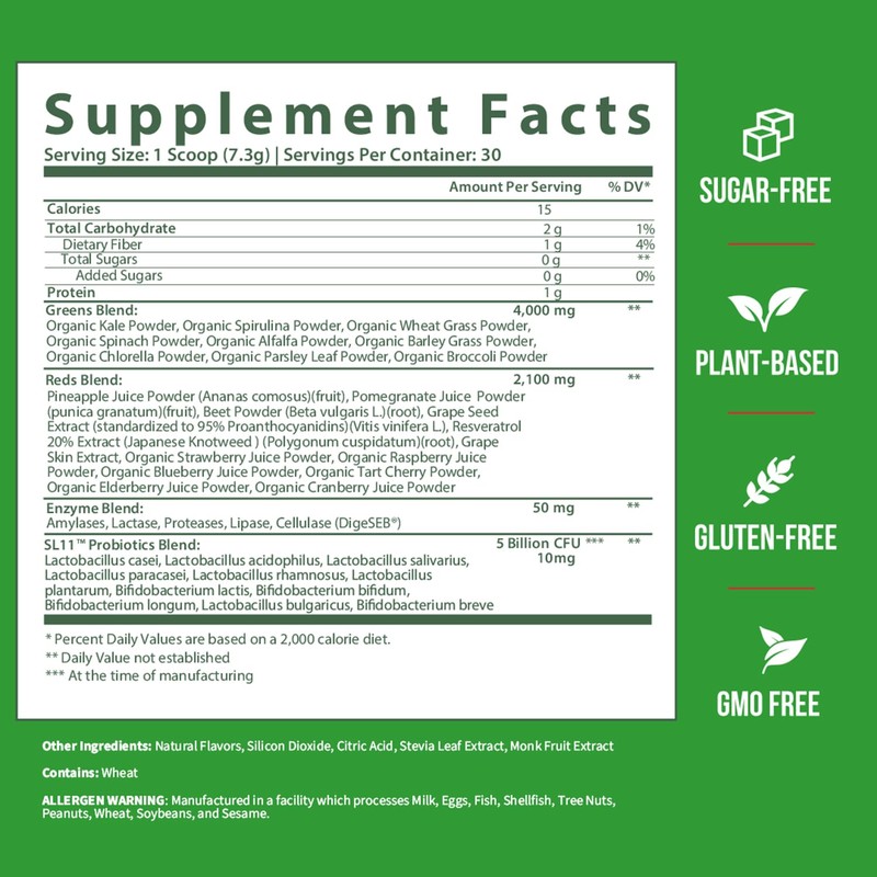 GOBIOTIX GOBIOTIX Super Greens and Reds Powder - Red and