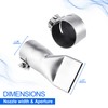 SWIGRANCE Hot Air Welding Nozzle 40mm Mouth Width, Stainless Steel