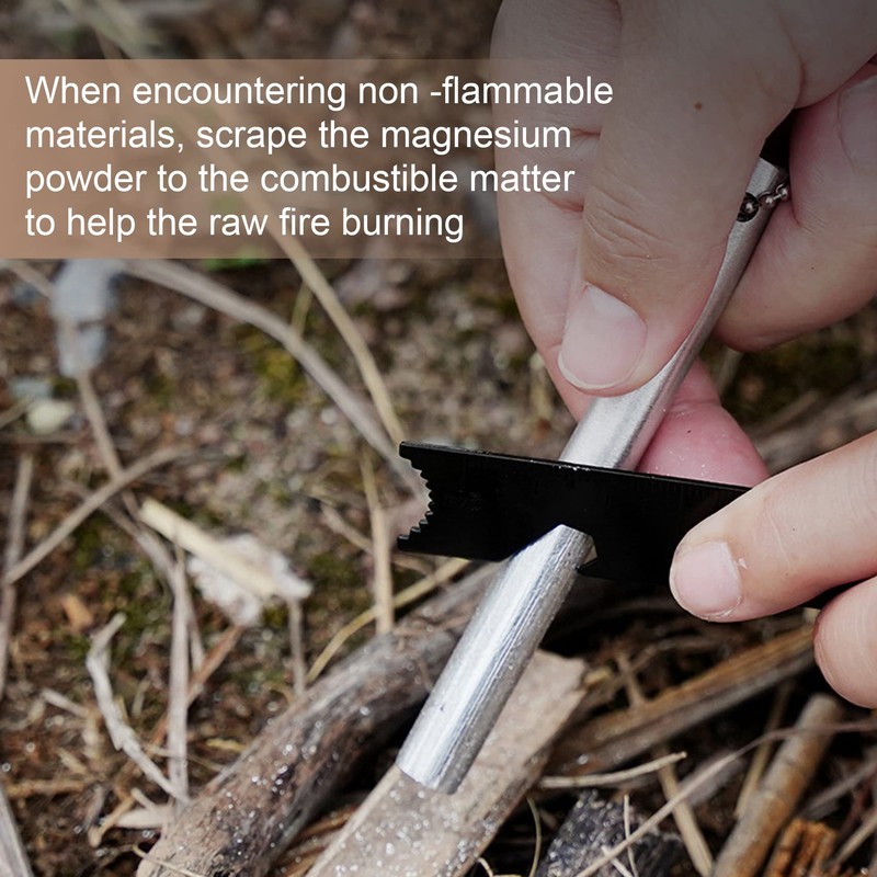 Amtier Fire Steel Flint Survival, Fire Starter Set for Outdoor