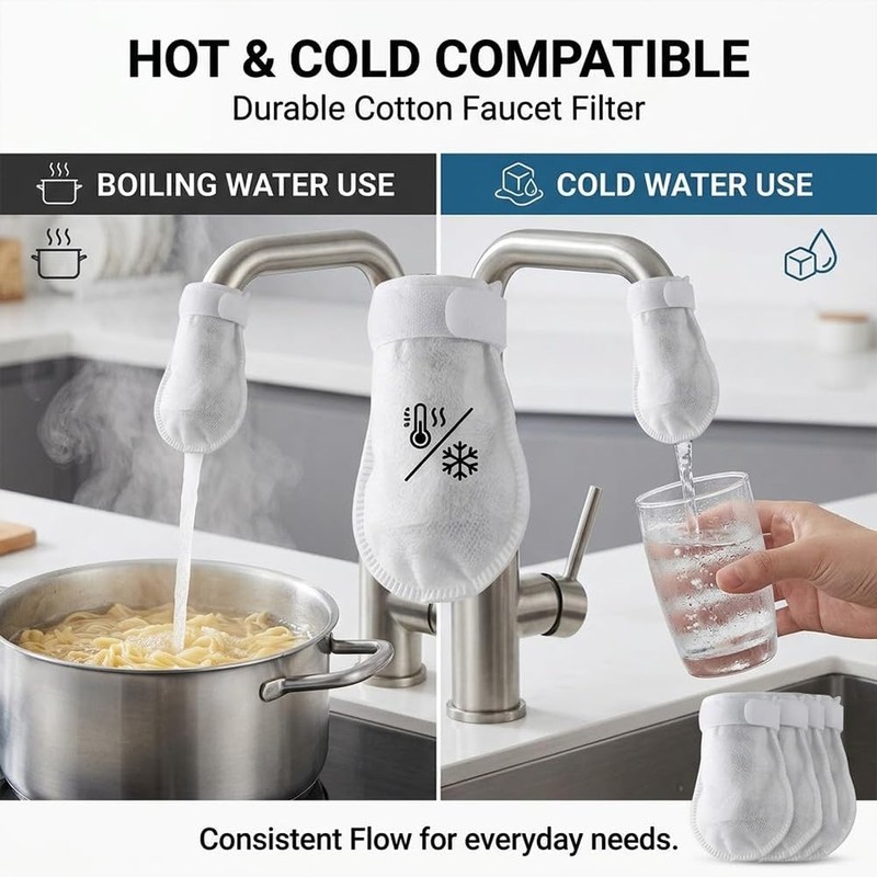 Faucet Filter Cotton Bag, High Density Universal Faucet Filter Bag,