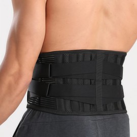 DAWOOWF Lendenwirbelstütze, orthopädische Lendenwirbelstütze für Männer und Frauen, verstellbares elastisches Lendenwirbelsäulenband für Ischiasschmerzen, Bandscheibenvorfall (XXL)