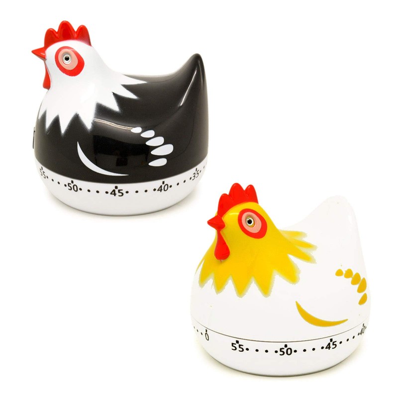 Chicken Kitchen Timer Mechanical Rotating Cooking Timer Cute 55 Minutes