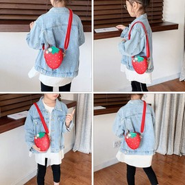 Strawberry Purse for Girls Cute Strawberry Purse Girls Novelty Strawberry Bag, red
