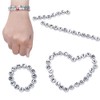 ToBeIT 1000pcs Silver Round Acrylic Letter Beads for Jewelry Making,