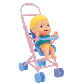 Cicciobello - Giochi Preziosi CC018000 Friendship Pram with Figure, Walking Pram, Baby Set and Nappy for Girls from 3 Years