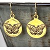 Etched Gold Butterfly Earrings Summer Nature Spring. Jewelry Earrings for