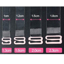 Transparent Bra Straps Clear Bra Straps Invisible Removable Soft Replacement Shoulder Straps 4 Pairs, 18 mm wide