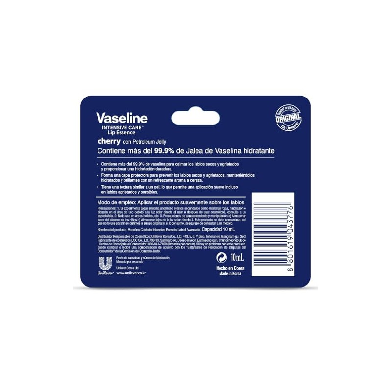 Vaseline - Bálsamo para Labios en Tubo (10 ml) ¡Alivio