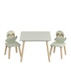 Modern Kids Table Chair Set 2 Sloth Chairs MDF Toddler