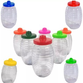 Plásticos genéricos Vitrolero De Plástico Con Tapa, Capacidad De 4 Lts, Pkt 6pzs