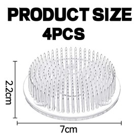 Ikebana Kenzan, Smavles 4 Pieces Flower Hedgehog Transparent Flower Arrangement Plastic Flowers Frog Round Flower Stake Hedgehog Fixed Tools Pin Holder Flower Decoration Pin Flowers Accessories