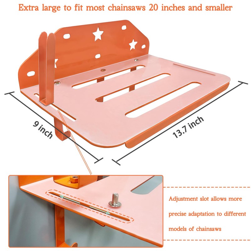 Taeoox Chainsaw Holder, Chainsaw Wall Mount for 12-20in Chainsaw Heavy