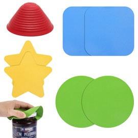 7 Pcs Rubber Jar Gripper, Jar Opener Gripper Pad, Rubbers Bottle Opener, Rubber Can Opener for Most Bottles for Chef Aid Arthritic Weak Hands Seniors