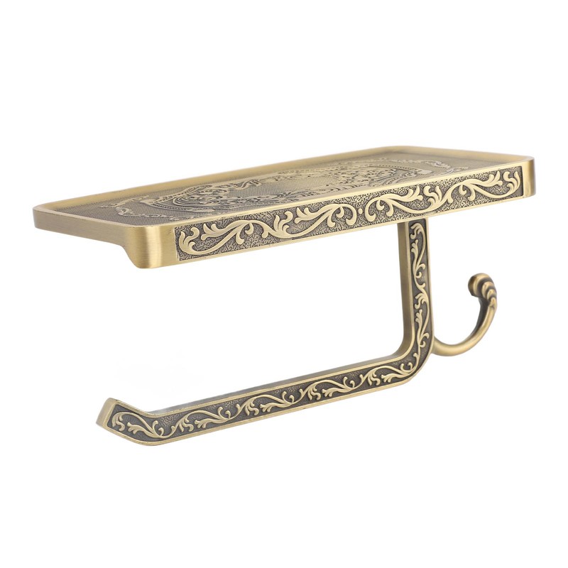 Toilet Paper Holder Multipurpose Retro Elegant Zinc Alloy Double Layer
