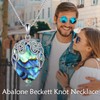 YAFEINI Abalone Shell Chains Irish Celtic Necklace Sterling Silver Celtic