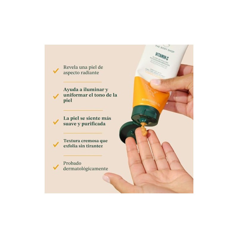 The Body Shop Vitamin C Glow Boosting Microdermabrasion, 3.3 Fluid