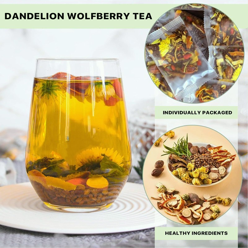 Dandelion Wolfberry Tea 15 Bags 1 Pack, Kidneys & Liver